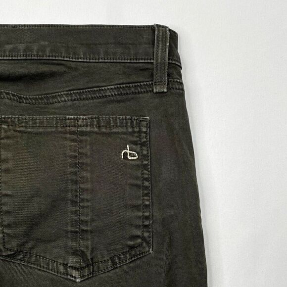 Rag & Bone Ridley Moto Wax Skinny Dark Olive Jean - Picture 9 of 12